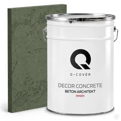 Produktbild von Beton Architekt 15 Kg 10 m2 Dunkelgrün 15 kg | Dekorativerputz | Kellepnputz | Gebrauchsfertige | Betonmasse Betonoptik Dekoratives Beton Innen