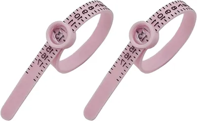 Productafbeelding van Ringmaat Meetgereedschap - Vinger Sizer Set - Sieraden Maken - Met Vergroot Glas - Schaal 1-17 - Wit