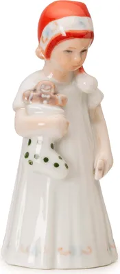 Produktbild von Royal Copenhagen Weihnachten 'Elsa mit Mini-Socke - weiß'