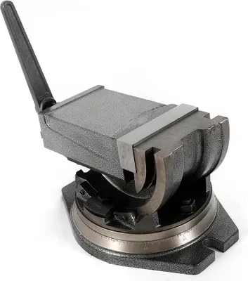 Produktbild von Maschinenschraubstock - Präzisions-Frässchraubstock/CNC - 12,7 cm - 24 kN - 360° schwenkbar, 90° neigbar - Gusseisen - Schwarz