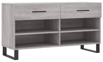 Obrázok produktu pre vidaXL Lavica na topánky Grey Sonoma 102x35x55 cm Drevo Materiál
