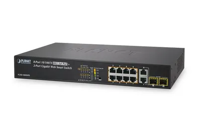 Productafbeelding van Planet FGSD-1008HPS - Switch - Slimme switch - 8 x 10/100 (PoE+)
