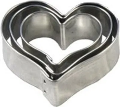 Produktbild von LARES Terrassen Ausstechformen Herz 3er Set - Größe ca. 3,5 - 5,5cm - 1032