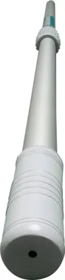 A white, conical object with a wider base and a narrower top, against a white background.
