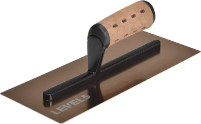 Produktbild von LEVEL5 Glätt- Gipserkelle 12" EStahl Ledergriff 120x360x0,7 flache Klinge 4-961