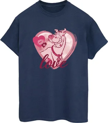 Produktbild von Scooby Doo - "Love Kisses" T-Shirt für Damen BI53902 (XL) (Marineblau)
