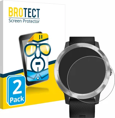 Produktbild von 2x Für Garmin Vivoactive 3 / Forerunner 45 / Approach S40 Schutzfolie BROTECT Displayschutz Display Schutz Folie Klar Transparent