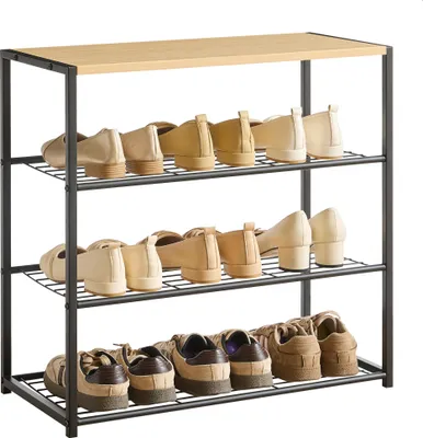Produktbild von Schuhregal für 9 Paar Schuhe mit Holzboden
