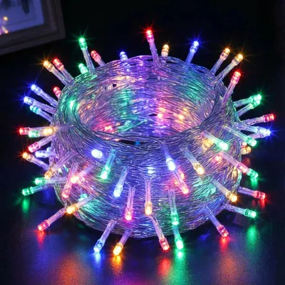 Produktbild von 20M 200LEDs 8 Modi Lichterkette Strom, Timer, Merkfunktion, LED Weihnachten Lichterkette Party Deko Licht Weihnachtsbaum Garten Beleuchtung, Bunt