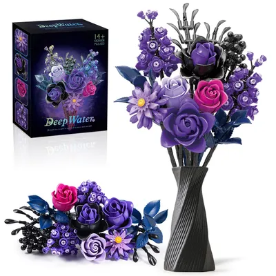 Produktbild von Blumen Rosen für Erwachsene mädchen Spielzeug Flowers Bausteinen Spielbausteine