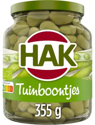 Produktbild von Hak Tuinboontjes Weiß Extra Fein 335g – Frische, zarte weiße Gartenbohnen