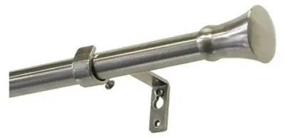 Zdjęcie produktu dla Rozciągany metalowy karnisz Gardinia Konus 120-210 cm. Stal optyczna