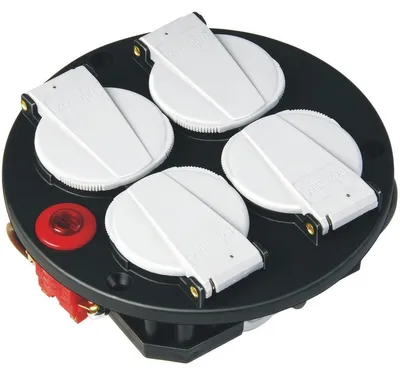 Produktbild von Brennenstuhl Steckdoseneinsatz-Montageplatte 4-fach IP20 230V/16A Thermostat mit Kontroll-Leuchte, 1081080