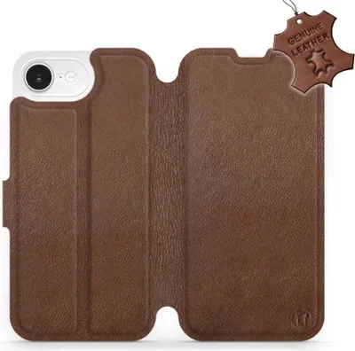 Produktbild von Echtleder Handyhülle für iPhone 17e, Mobiwear Leather, Braun