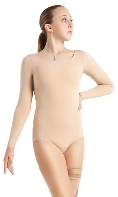 Obrázek produktu pro Dámský dlouhý gymnastický overal Capezio, barva nude, velikost 36