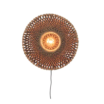 Produktbild von GOOD&MOJO - Wandlampe Bali - Bambus/Schwarz - Ø44cm