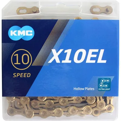 Image de Chaîne de vélo KMC X10el Gold Ti-n 10 vitesses