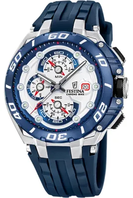 Produktbild von Festina F20755/1 Chrono Bike Chronograph Uhr Herrenuhr Silikon Chrono Datum blau