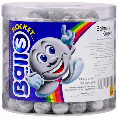 Produktbild von Rocket Balls Salmiak-Kugeln 200er