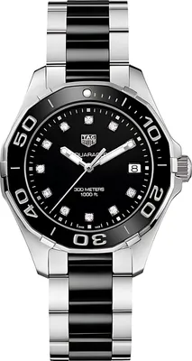 Produktbild von Tag Heuer Aquaracer Date Damenuhr Silber Schwarz