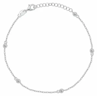 Immagine prodotto di Bracciale da gamba in argento con zirconi ANK107W