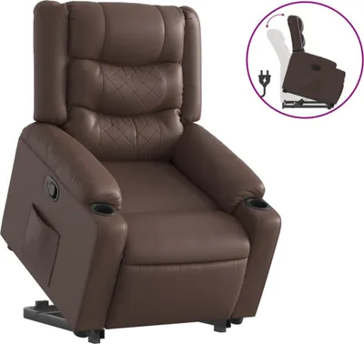 Zdjęcie produktu dla VidaXL 3206553, Sztuczna skóra, Brązowy, Pianka, 110 kg, 770 mm, 930 mm