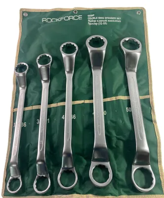 Obrázek produktu pro Oční klíče, ohnuté, sada 5 ks, 32–55 mm, CrV