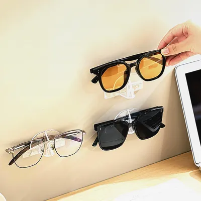 Produktbild von 10 Stück Selbstklebende Brillenablage Wandmontage, Kreativer Nasenform-Brillenständer, Gläser Aufbewahrung Zum Aufhängen für Aufhängen und Präsentieren von Brille