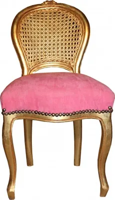 Image de Casa Padrino Baroque Femme Chaise rose / or Chaise de maquillage