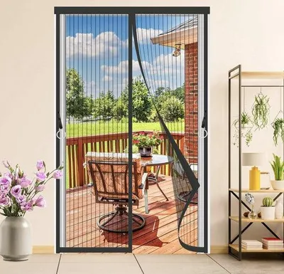 Produktbild von Famanu Mückennetz magnetisch - 70 x 200 cm, schwarz, automatische Schließung