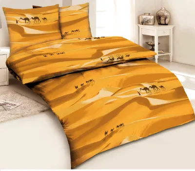 Produktbild von 3-tlg Mikrofaser Bettwäsche Set Bettgarnitur Bettbezug 200x200 2x Kissenbezug 80x80 cm NEU Uni NEU Sand Kamel Sahara Orient