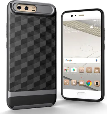 Produktbild von Hülle für Huawei P10 Backcover Case Handy Schutzhülle - Cover 3D Prisma Design Grau