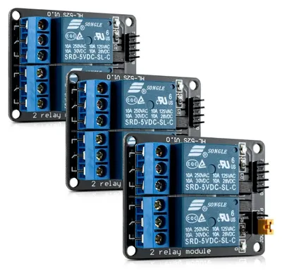 Produktbild von 3x kwmobile 2 Kanal Relais Modul mit 5V für Arduino