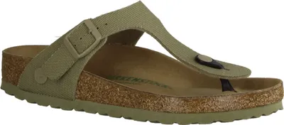 Produktbild von Birkenstock Gizeh Rivet Logo 1023929 veganer Zehentrenner, Damen, Textil, Khaki - Marken Birkenstock, Grün