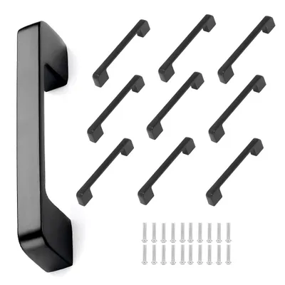 Image de Lot de 10 poignées de meubles en aluminium, 136 × 23 mm, entraxe de 128 mm, avec 20 vis, design moderne pour armoires, tiroirs, meubles de cuisine, de salle de bains et de salon