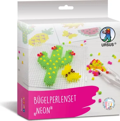 Produktbild von URSUS Bügelperlenset Neon, 2000 Bügelperlen Ø 5 mm, Sommerbilder für Kinder