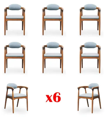 Produktbild von Möbel Gruppe Esszimmer Garnitur 6x Stuhl Set Stühle Lehn Essgarnitur Essgruppe