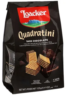 Produktbild von Loacker Quadratini Dark Chocolate 125g
