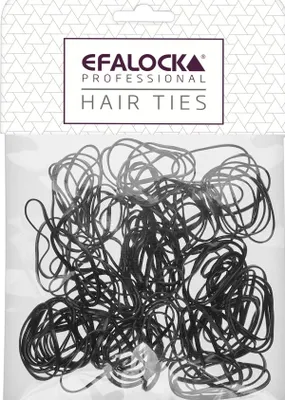 Produktbild von Efalock Rasta-Haargummi dünn/klein schwarz 100 Stück