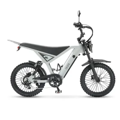 Produktbild von OUXI GT20 Pro Elektrisches Skinnybike - Blinker - NFC-Chip - 250W Motor - 7 Gänge - 65 km Reichweite - Hydraulische Scheibenbremsen - Hellgrau