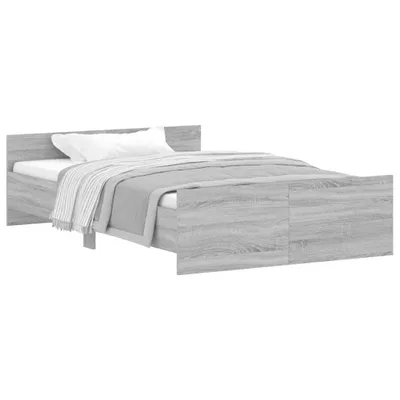 Obrázek produktu pro vidaXL Rám postele s čelem a podnožkou Grey Sonoma 120x190 cm