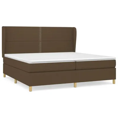 Produktbild von Boxspringbett mit Matratze Dunkelbraun 200x200 cm Stoff
