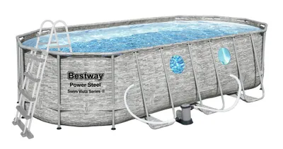 Immagine prodotto di Piscina Power Steel Stacked Stone Swim Vista 549 x 274 x 122 cm con accessori