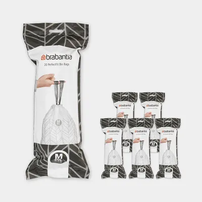 Zdjęcie produktu dla Brabantia - Worki na śmieci do koszy Bo rozmiar M (60L) 6 x 20 szt.