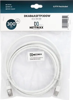 Immagine prodotto di NETTRIXX - Cablepatch CAT6A SFTP 300 cm bianco - 550004