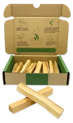 Produktbild von Palo Santo Räucherholz Räucherstäbchen - 100 g - 10 bis 14 Stäbchen - Natürlich - Für Meditation und Yoga