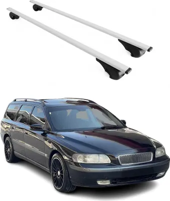 Immagine prodotto di Barre portatutto trasversali per Volvo V70 Station Wagon 2000-2007, colore argento