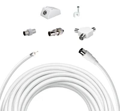 Immagine prodotto di VIVanco™Kit Fai Da Te Per Estensione Di Cavo Antenna, 14 M
