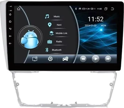 Obrázok produktu pre Autorádio s Bluetooth a CarPlay pre Skoda Octavia II (2008–2013), kompatibilné s Apple a Android, stereo systém, navigačný systém, 2 GB RAM, 32 GB úložný priestor