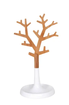 Produktbild von MSV Schmuckbaum Schmuckständer Bambus Weiß Höhe: 29,8cm